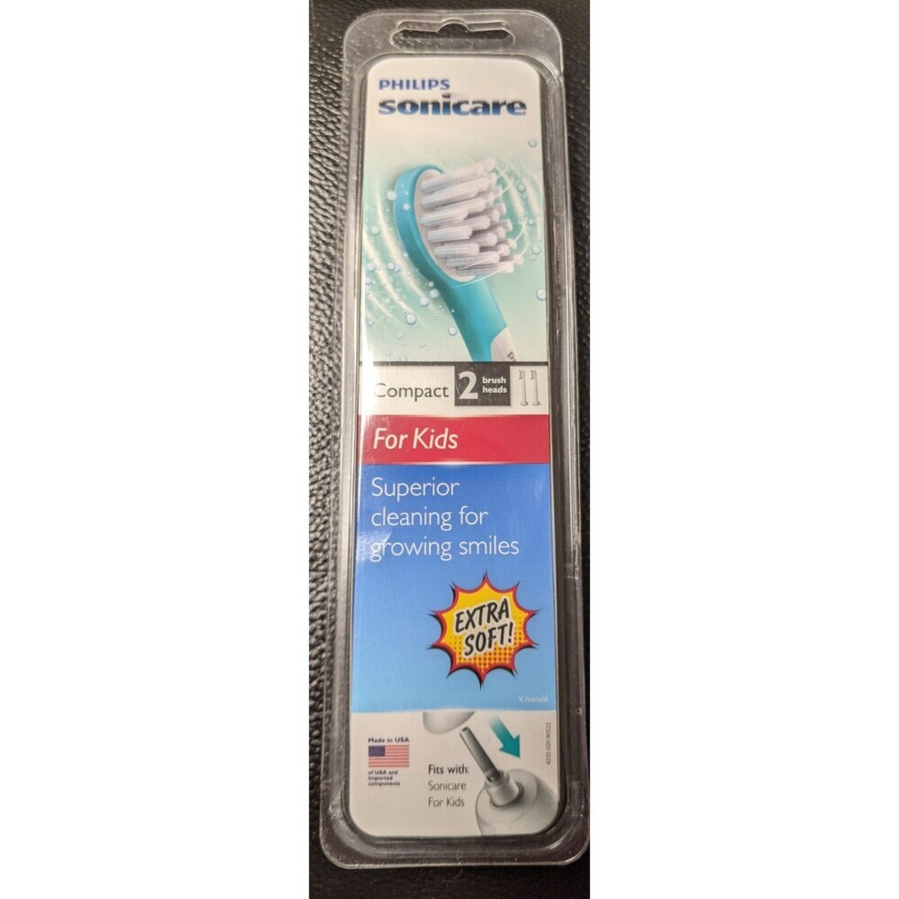 PHILLIPS SONICARE For Kids Replacement Toothbrush Heads Package of 2 HX3062